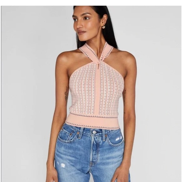Club Monaco Tops - Club Monaco Raeni Halter Top in Pink